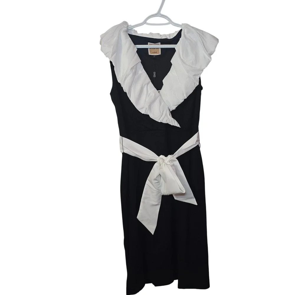 NUE by Shani Body Architecture Ruffle Collar Shapewear Dress‎ Gothic 12 NEW